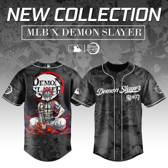 Demon Slayer X Mlb Limited Edition Jersey - Anime Fans Must-Have!