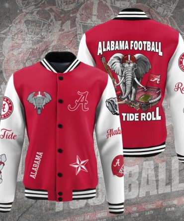 Alabama Football Varsity Jacket - Roll Tide Spirit Wear For Fans