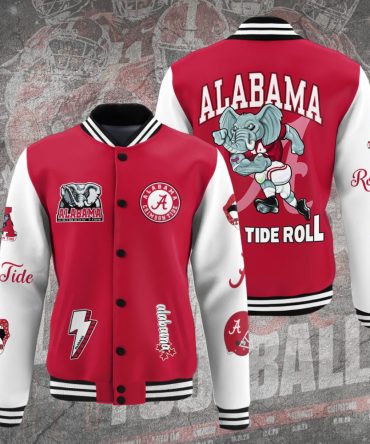 Alabama Crimson Tide Varsity Jacket - Roll Tide Fan Gear, Unisex College Apparel