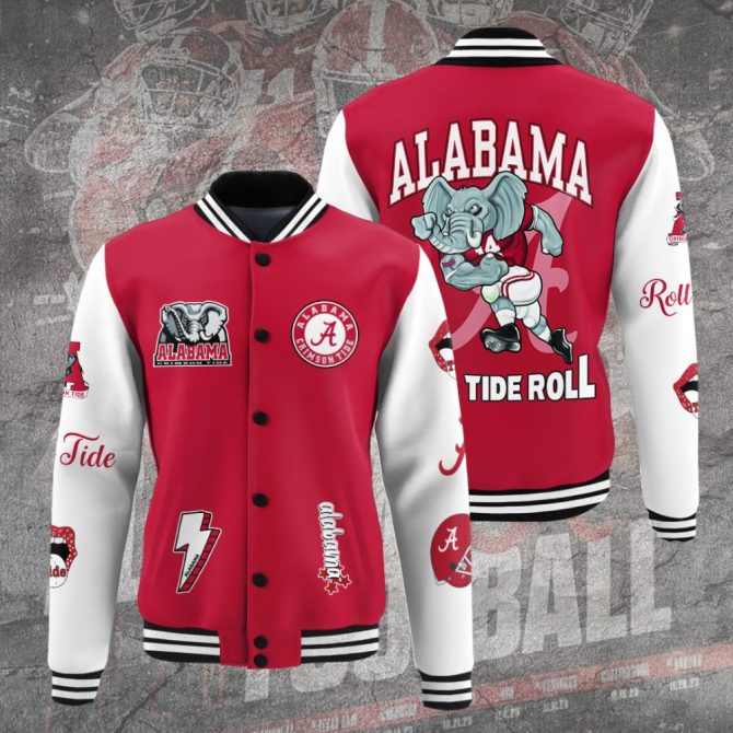 Alabama Crimson Tide Varsity Jacket - Roll Tide Fan Gear, Unisex College Apparel