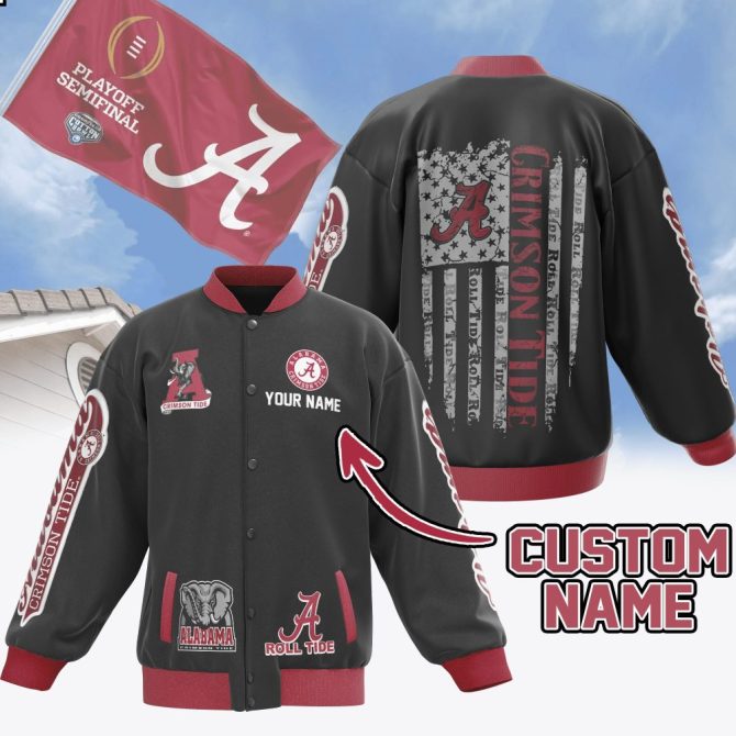 Custom Alabama Crimson Tide Jacket – Personalized Name, Perfect Gift For Fans