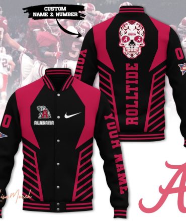 Custom Alabama Crimson Tide Varsity Jacket - Personalized Name & Number - Unisex Sportswear