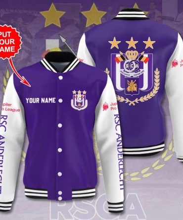 Custom Rsc Anderlecht Varsity Jacket - Personalize With Your Name, Premium Quality