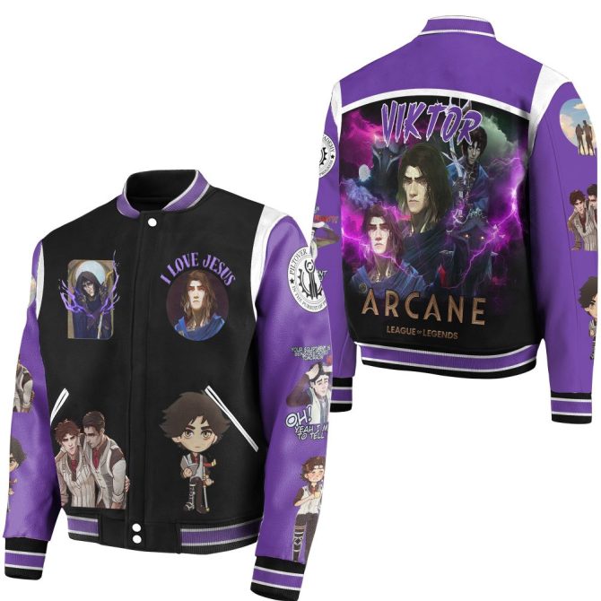 League Of Legends Arcane Viktor Varsity Jacket - Stylish Anime Fan Wear