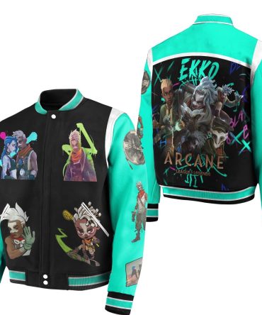 Arcane League Of Legends Varsity Jacket – Vibrant Ekko Design, Perfect For Fans!