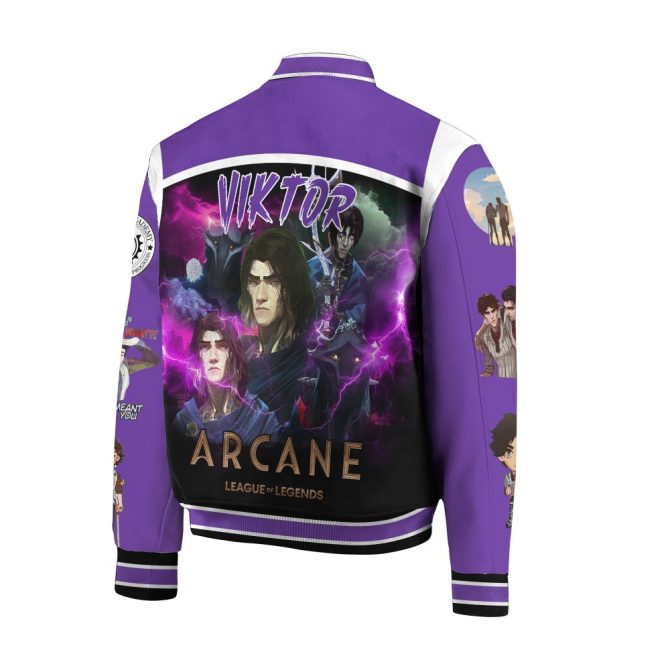 League Of Legends Arcane Viktor Varsity Jacket - Stylish Anime Fan Wear - Image 3