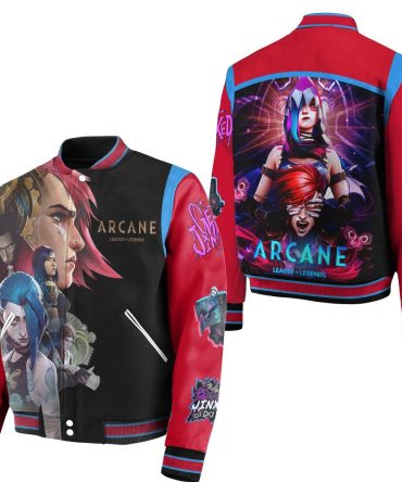 Arcane League Of Legends Bomber Jacket - Vibrant Anime Design For Gamers