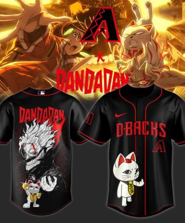 Limited Edition D-Backs X Dandadan Black Anime Graphic Jersey – Bold Streetwear