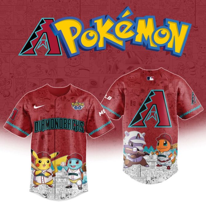 Limited Edition Pokémon X Diamondbacks Jersey - Catch 'Em All Style For Fans!