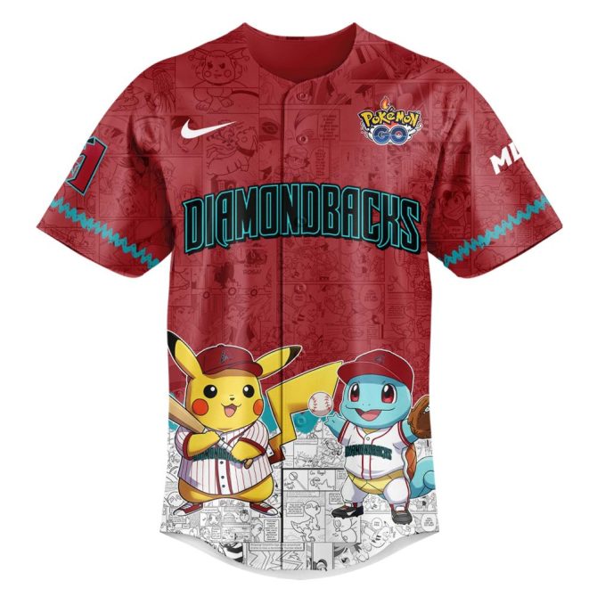Limited Edition Pokémon X Diamondbacks Jersey - Catch 'Em All Style For Fans! - Image 2