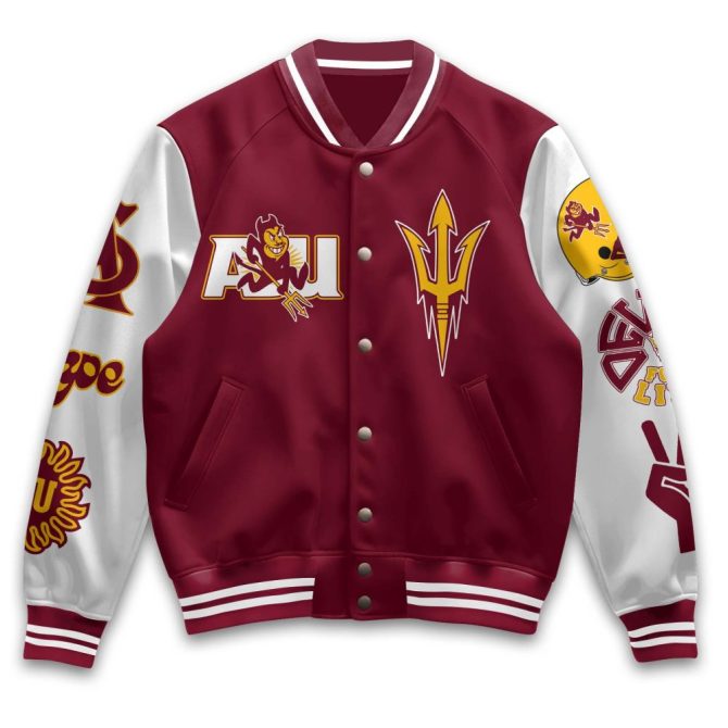Asu Sun Devils 2024 Big 12 Champs Varsity Jacket - Limited Edition, Bold Design, Perfect For Fans! - Image 2