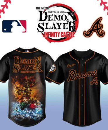 Limited Edition Demon Slayer X Braves Jersey - Perfect For Anime & Baseball Fans!
