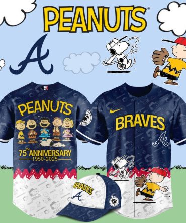 Celebrate With Braves Peanuts 75Th Anniversary Jersey & Cap Set - Limited Edition Collectible!