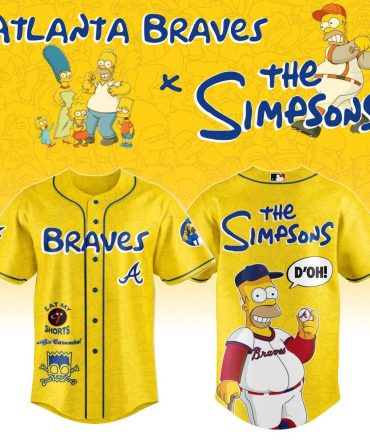 Limited Edition Atlanta Braves X The Simpsons Jersey – Iconic Crossover Apparel For Fans!