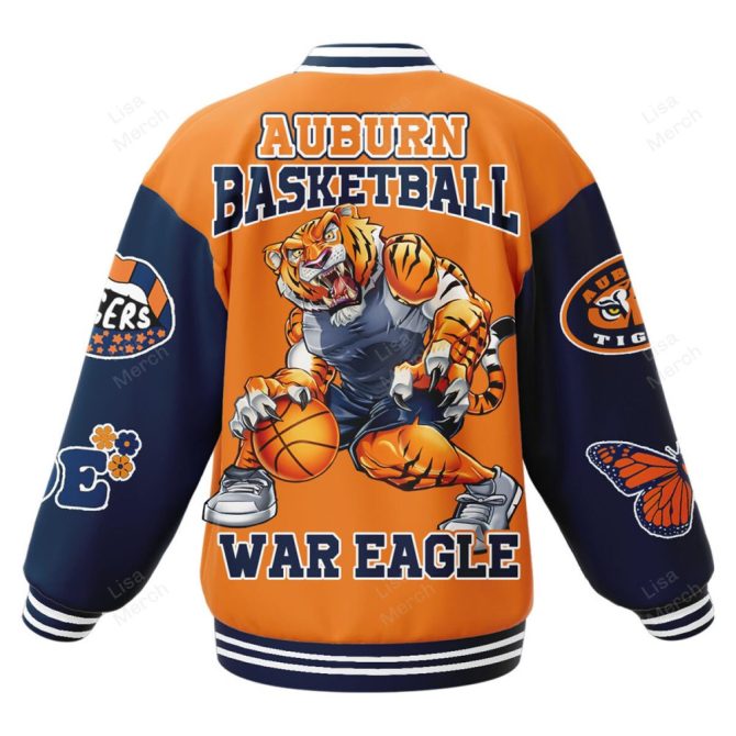 Auburn Tigers Varsity Jacket - Basketball Fan Gear, War Eagle Spirit Apparel - Image 3