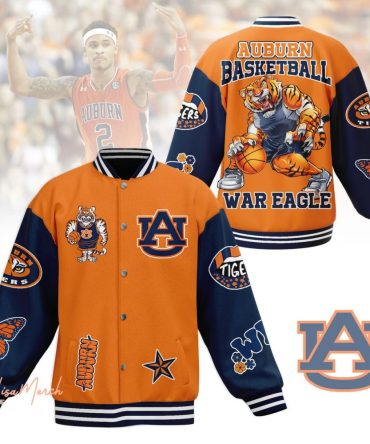 Auburn Tigers Varsity Jacket - Basketball Fan Gear, War Eagle Spirit Apparel