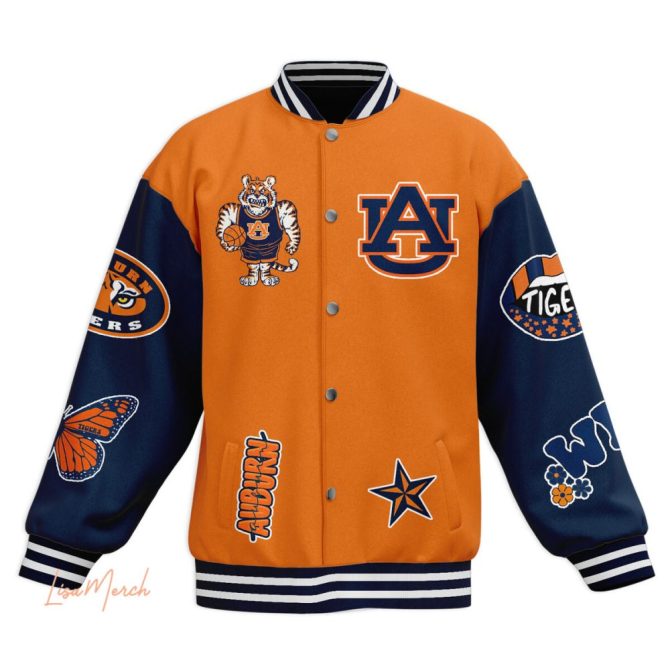 Auburn Tigers Varsity Jacket - Basketball Fan Gear, War Eagle Spirit Apparel - Image 2