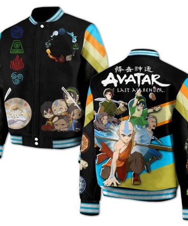 Avatar The Last Airbender Varsity Jacket - Stylish Anime Fan Apparel, Unisex Design, Perfect Gift For Fans