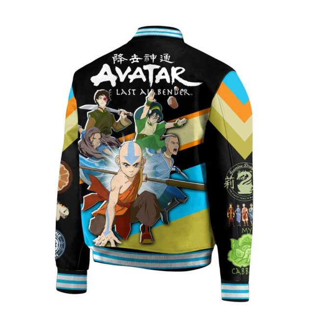 Avatar The Last Airbender Varsity Jacket - Stylish Anime Fan Apparel, Unisex Design, Perfect Gift For Fans - Image 2