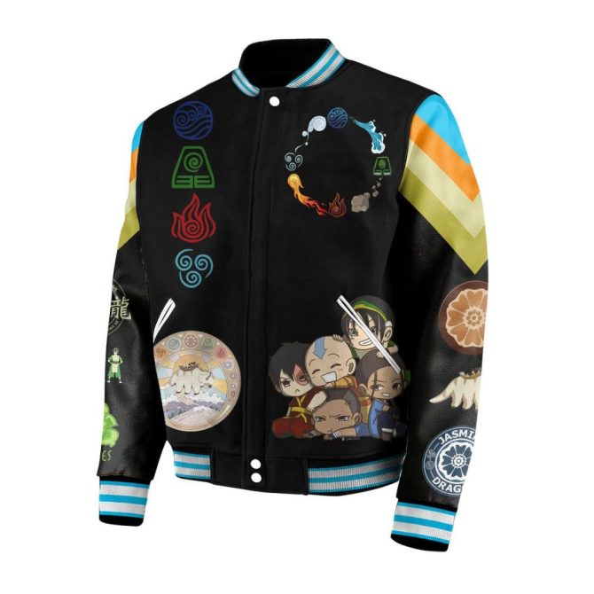 Avatar The Last Airbender Varsity Jacket - Stylish Anime Fan Apparel, Unisex Design, Perfect Gift For Fans - Image 3