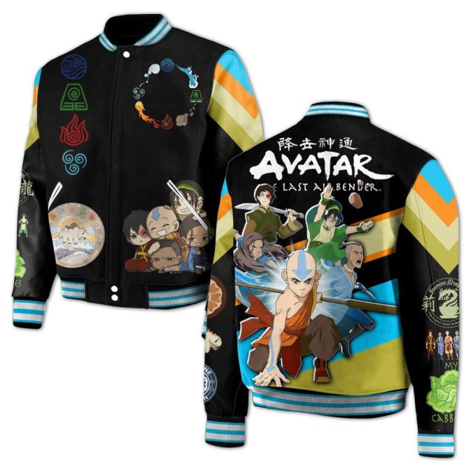 Avatar: The Last Airbender Varsity Jacket – Stylish Anime Fan Apparel