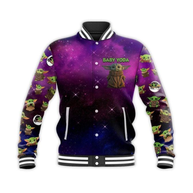 Galaxy Baby Yoda Bomber Jacket - Star Wars Fans' Ultimate Gift! - Image 3