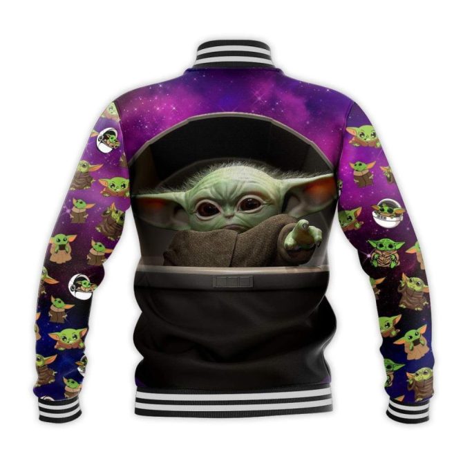 Galaxy Baby Yoda Bomber Jacket - Star Wars Fans' Ultimate Gift! - Image 2