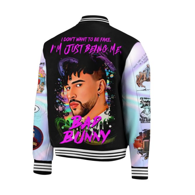 Limited Edition Bad Bunny Graphic Bomber Jacket - Bold Streetwear Style - Image 3