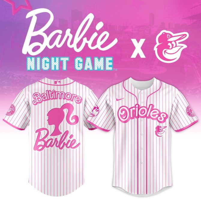 Limited Edition Barbie X Orioles Pink Jersey - Perfect For Fans!