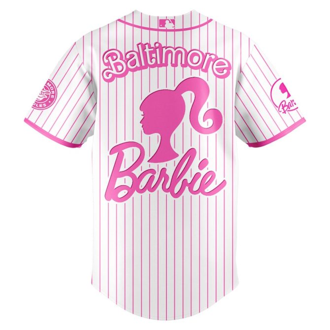 Limited Edition Barbie X Orioles Pink Jersey - Perfect For Fans! - Image 3