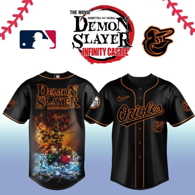 Demon Slayer X Orioles Baseball Jersey - Limited Edition Anime Fan Gear