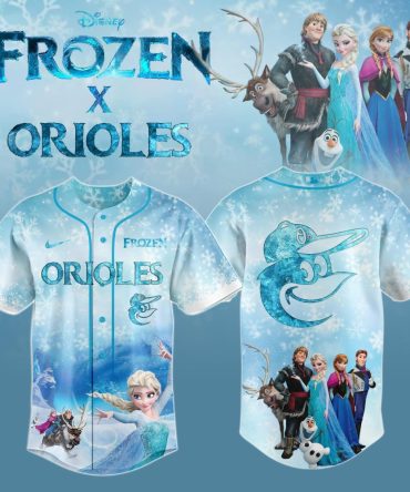 Disney Frozen X Orioles Limited Edition Baseball Jersey – Elsa, Anna, Olaf Design!