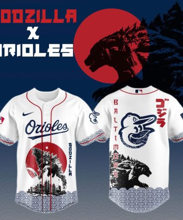 Limited Edition Godzilla X Orioles Baseball Jersey - Unique Design, Perfect Gift!