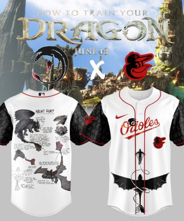Limited Edition How To Train Your Dragon X Orioles Jersey – Night Fury Design
