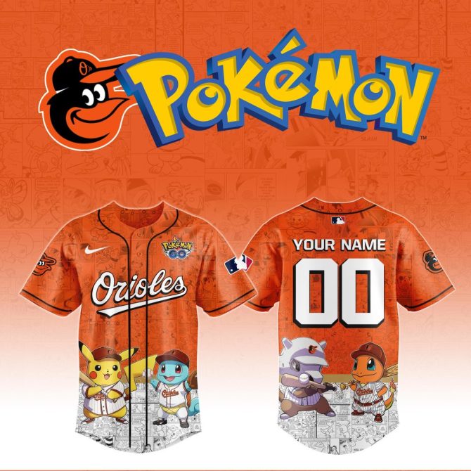 Custom Pokémon Orioles Jersey – Personalized Fan Gear With Pikachu & Friends