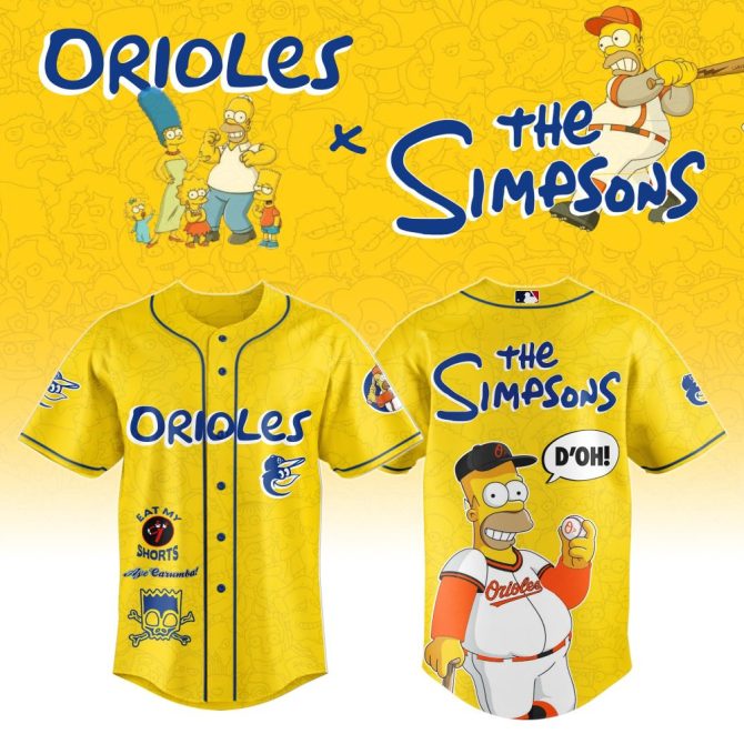 Exclusive Simpsons X Orioles Baseball Jersey – Limited Edition Fan Gear!