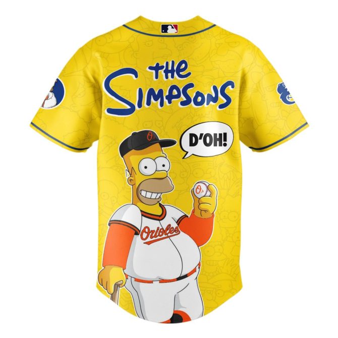 Exclusive Simpsons X Orioles Baseball Jersey – Limited Edition Fan Gear! - Image 3