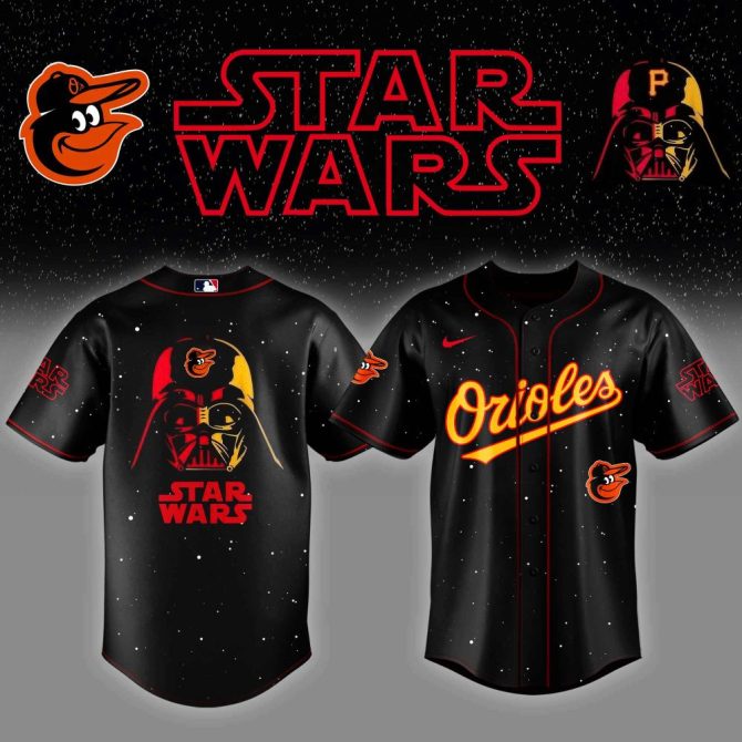 Limited Edition Star Wars X Orioles Baseball Jersey – Dark Side Style!