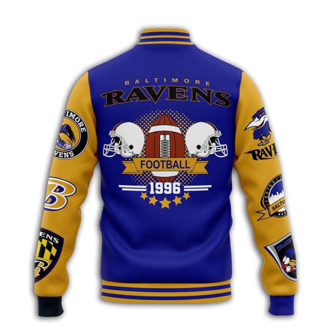 Customizable Baltimore Ravens Varsity Jacket - Personalized Nfl Fan Gear - Image 3
