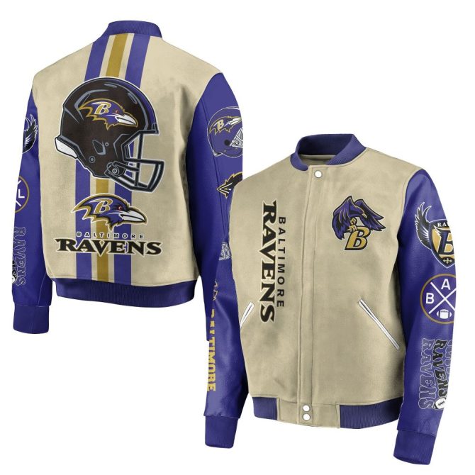 Official Baltimore Ravens Varsity Jacket - Stylish Nfl Fan Gear For Men & Women
