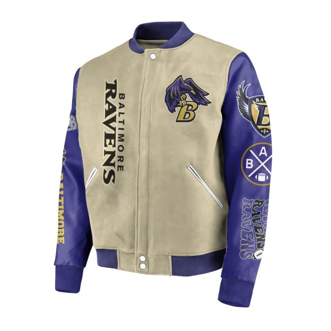 Official Baltimore Ravens Varsity Jacket - Stylish Nfl Fan Gear For Men & Women - Image 2