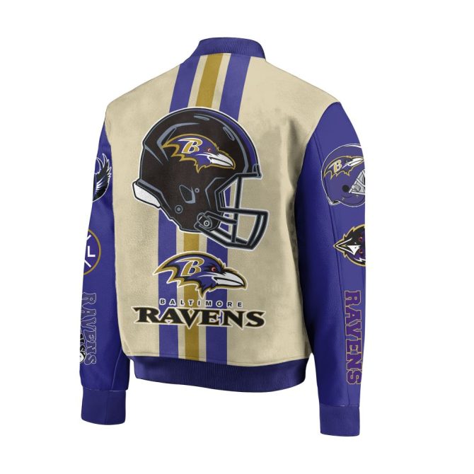 Official Baltimore Ravens Varsity Jacket - Stylish Nfl Fan Gear For Men & Women - Image 3