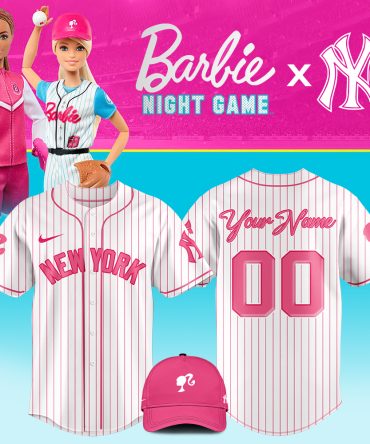 Custom Barbie X Ny Pink Baseball Jersey & Cap Set - Limited Edition For Fans