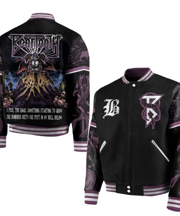 Exclusive Gothic Band Varsity Jacket - Bold Design, Perfect For Music Lovers