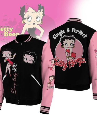 Betty Boop Varsity Jacket - Stylish Retro Cartoon Design, Perfect Gift For Fans!