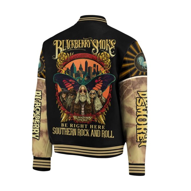 Blackberry Smoke Rock & Roll Bomber Jacket - Vintage Style, Bold Graphics, Limited Edition - Image 3
