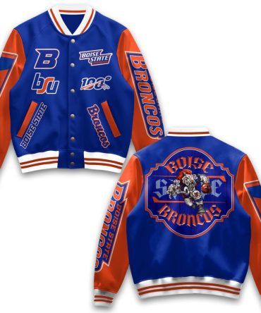 Boise State Broncos Varsity Jacket - Bold Blue & Orange, Perfect For Fans & Game Day!