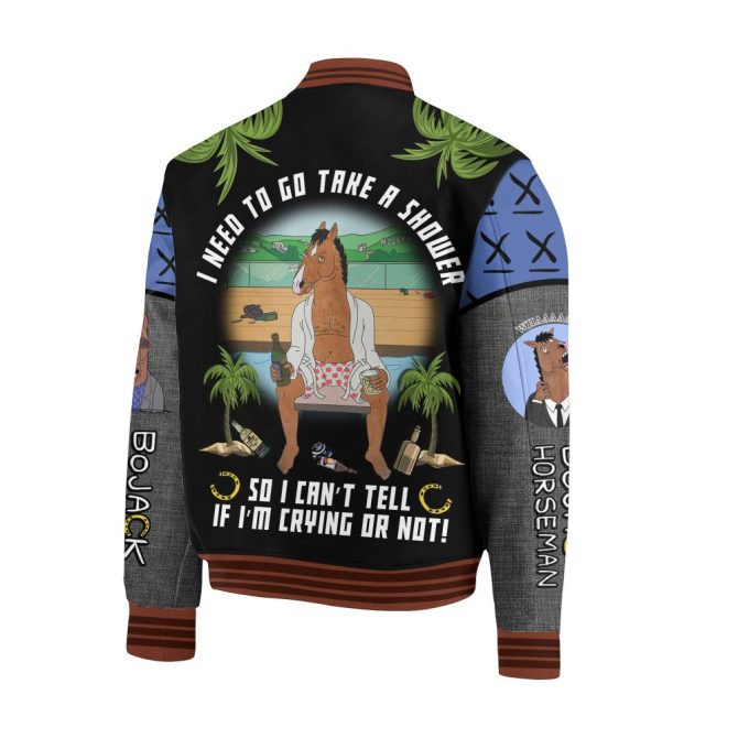 Bojack Horseman Varsity Jacket – Unique Cartoon Design, Perfect Gift For Fans - Image 3
