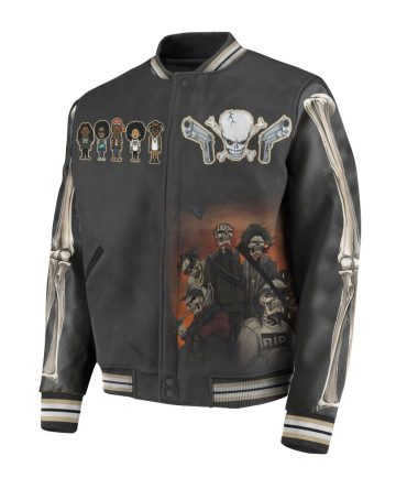 Men'S Gothic Skull Skeleton Bomber Jacket - Bold Streetwear Fashion Coat