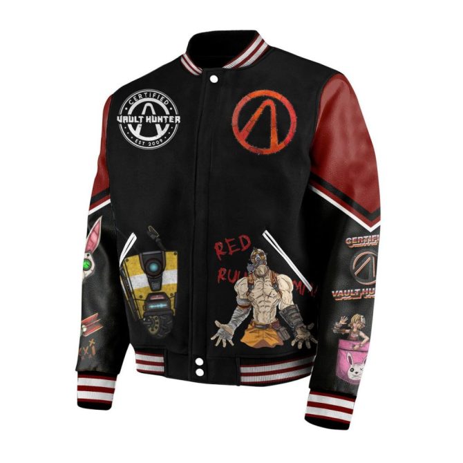 Borderlands Graphic Varsity Jacket - Stylish Gamer Apparel For Fans - Limited Edition - Image 3